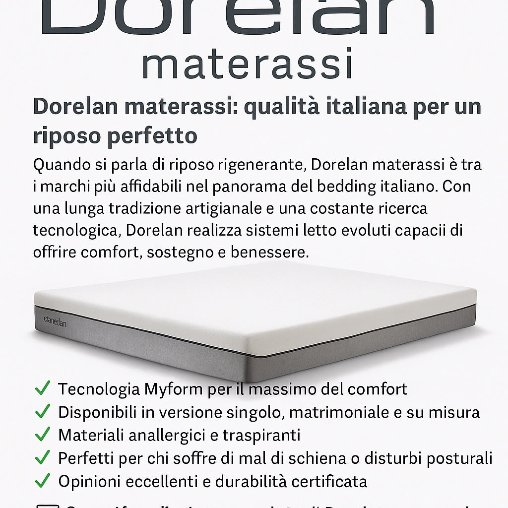 Dorelan materassi: qualità italiana per un riposo perfetto