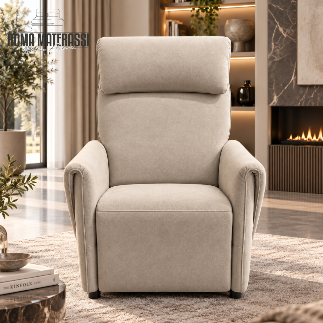 Poltrona Relax minimo ingombro Grace Beige